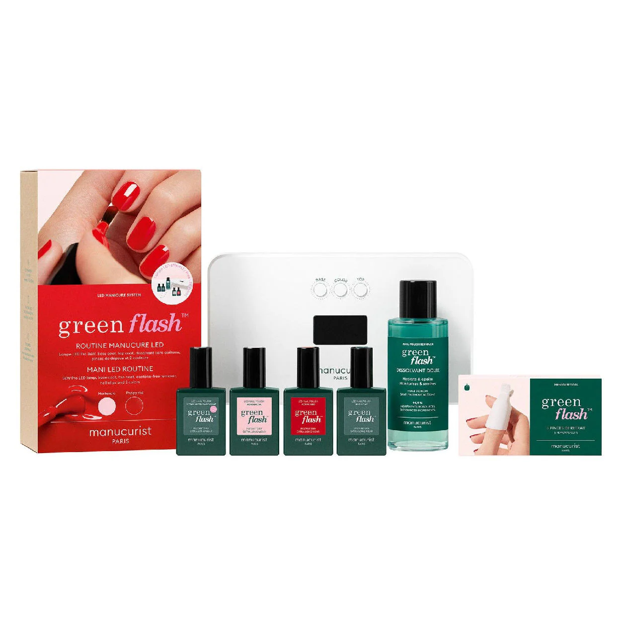 36W Green Flash Pro Routine Set - Poppy Red and Hortencia